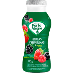IOGURTE PORTO ALEGRE GARRAFA 170G FRUTAS VERMELHAS